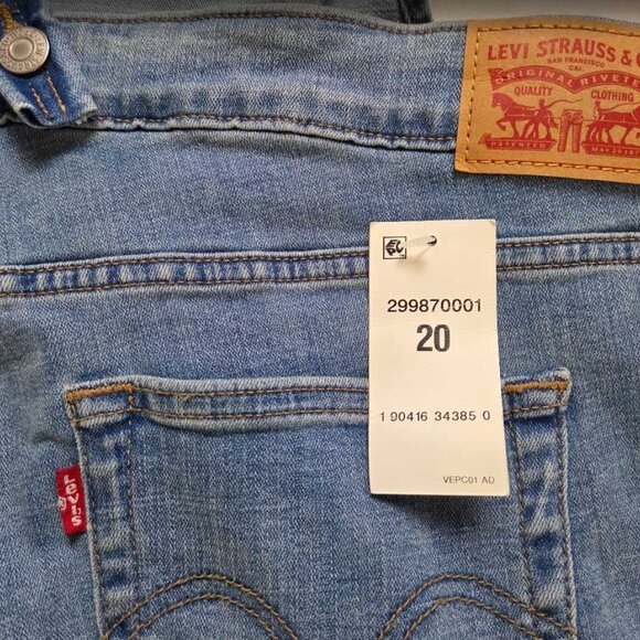 New Plus 20W Levi's stretch jean overalls in Blue Maple denim - Picture 8 of 12
